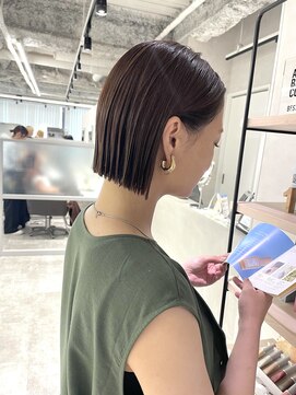 キートス(Kiitos) 切りっぱなしボブぱつっとボブ梅田ボブ大人可愛い20代30代