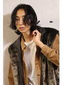 メンズロングウルフパーマ　ニュアンスパーマ