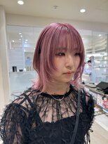 ☆ブリーチカラー　ピンク　レイヤーカット