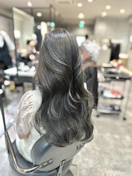 アクション 心斎橋店(ACTION) ブリーチ無しオリーブグレー　透明感カラー　韓国ヘア　顔まわり