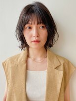 ブルーブラック 美髪 伸ばしかけヘア くびれ イメチェン