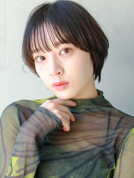 ガリカ 蔵前(Gallica) ナチュラルブラウン×耳かけOKの小顔ショートボブ×やわらか前髪