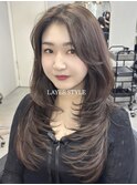 韓国レイヤーカット/ブリーチ/レイヤーカット/ハッシュカット/