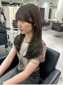 40代50代姫カットイヤリングカラーミディアムヘア