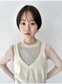 ☆【春日】オリーブグレー/ボブ/ココアベージュ/黒髪/小顔156