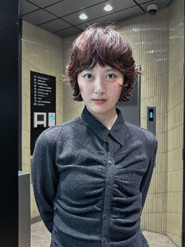 フィルムス 渋谷(FILMS) ボブパーマレイヤーパーマ顔周り前髪ボブショート/渋谷