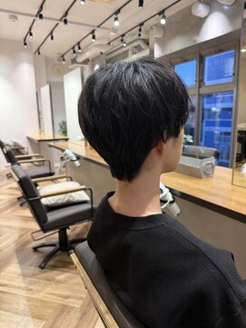 マッシュショート/暗髪/ダークグレー/チャコールグレー