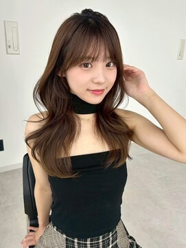 ユーフォリア エヌ 池袋サンシャイン通り店(Euphoria +n) ロングレイヤー 韓国ヘア 透明感ブラウン