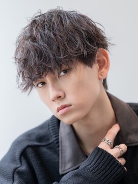 ネイビー(NAVY) 柔らかく色気を出す。ニュアンスウェーブマッシュ