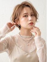 ヘアーメイクパウダー 天王寺寺田町店(Hair make powder)&nbsp;大人可愛い20代30代40代小顔ひし形ハンサムショート丸み前下がり