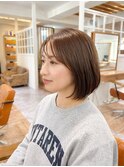 『白髪ぼかし×髪質改善』ボブカット