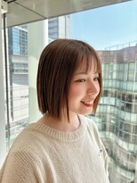 エアー 福岡(AIR)&nbsp;切りっぱなしボブ×ベージュカラー