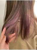 インナーカラー×ピンクパープル