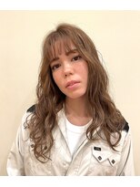 外人風パーマ/アッシュベージュ/ウェーブ/銀座/丸の内/有楽町