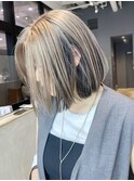 ツートンボブ_チェリーブラウンフェミニンロング_ba413931