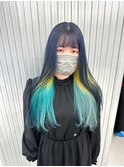 ▽□□▽イエローミントブルーグラデーション