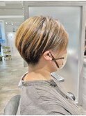 20代30代40代小顔ハンサムショートアッシュベージュ透明感