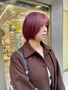 エヌ ドット ヘアープラス ミラクルヘアー(n. HAIR) ボブ×ピンクアッシュ