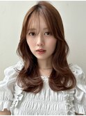 ロングレイヤーくびれヘア顔周りカットゆるふわロング