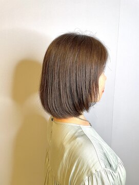 ブロッサム 東久留米店(Blossom) 大人可愛い小顔ジャギーボブ似合わせオリーブベージュボブ