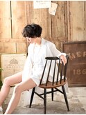 ひし形レイヤーカットくせ毛風ふわふわ抜け感ショートtk7越谷