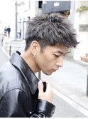 渋谷メンズサロンフェザーパーマショートツイストスパイラルヘア