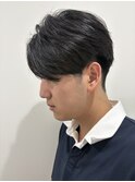 メンズマッシュセンターパートスパイラルパーマニュアンスパーマ