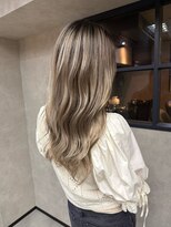 サニー 渋谷(SUNNY) バレイヤージュ、ハイライト、レイヤーロング、グレーベージュ