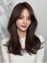 モモ(momo)&nbsp;ロング韓国ヘア顔周りレイヤー大人ガーリー _m0003