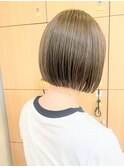 【morio成増 セリザワ】ぱっつんボブ 明るめベージュ