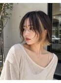 ボブ×インナーカラー