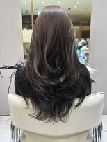 ケーツー エム 京都ラクエ(k-two emu)&nbsp;レイヤーカット*ロングレイヤー*グレージュカラー*髪質改善