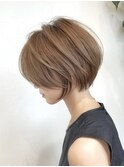 ミルキーベージュ＋ひし形ショートボブ30代40代【BUMP GINZA】★