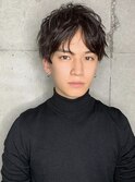 20代30代メンズスパイラルパーマオシャレ感アッシュ
