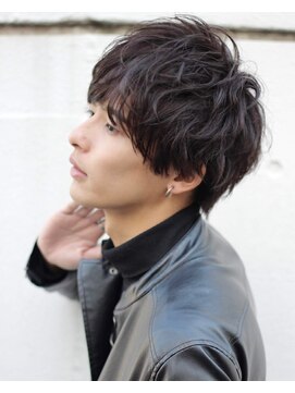 リークフー(Ree cu fuu) 20代30代メンズスパイラルパーマワイルドオシャレ感アッシュ