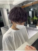 メンズマッシュウルフ  ツーブロックマッシュ 波巻き