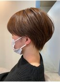 大人ショートスタイル/40代/カッパーブラウン/岩政