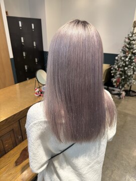 ヘアーブレイス(hair brace) ブリーチ2回ラベンダーシルバーstylist聖斗