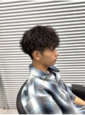 波巻きパーマ/メンズパーマ/ナチュラルマッシュ/ツーブロック