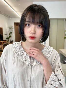 セイドット フクオカ(Say.FUKUOKA) Say.岩井　ミニボブ×フェイスレイヤー×シースルーバング