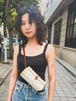 メリケンビューティーパーラー コウベ(MERICAN BEAUTY PARLOR KOBE)&nbsp;似合わせイメチェン前髪レイヤーこなれミディウェーブパーマ