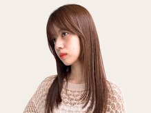 ロングヘアでも顔まわりカットで長さを変えずに韓国ヘアに[銀座駅/ブリーチなし/酸性ストレート/韓国]