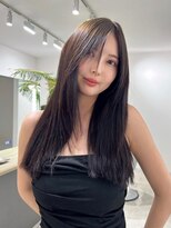 ベル(BHEL) ミルクティーベージュピンクベージュカラー顔周りレイヤー30代