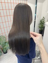 ペレ 栄 アネックス(PELE栄ANNEX) 韓国 くびれロング レイヤー ワンホンヘア 小顔前髪