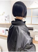 "久保田"刈り上げボブ地毛風カラーストレートヘアミニボブ