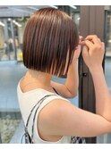 似合わせカット ボブヘア 縮毛矯正 ミニボブ 切りっぱなしボブ