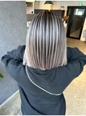 white gray balayage