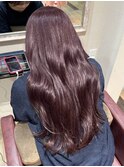 ロング髪質改善カシスブラウン
