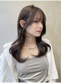 □ 韓国大宮顔周りレイヤーカットハッシュカットミディアムヘア