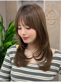 レイヤーカット/顔周り・フェイス/20代/30代/ウルフ/シャギー
